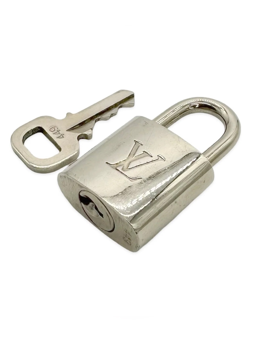 Louis Vuitton Silver-Tone LV Padlock with Key